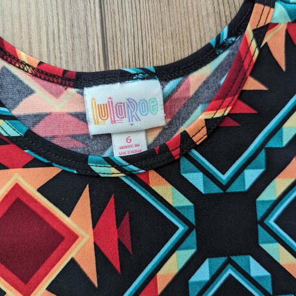 Beautiful and Vibrant Twirl Dress - Lularoe Size 6 - Picture 2 of 2